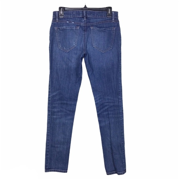 Loft Dark Enzyme Wash Relaxed Skinny Ankle Jeans 0 - Picture 6 of 12